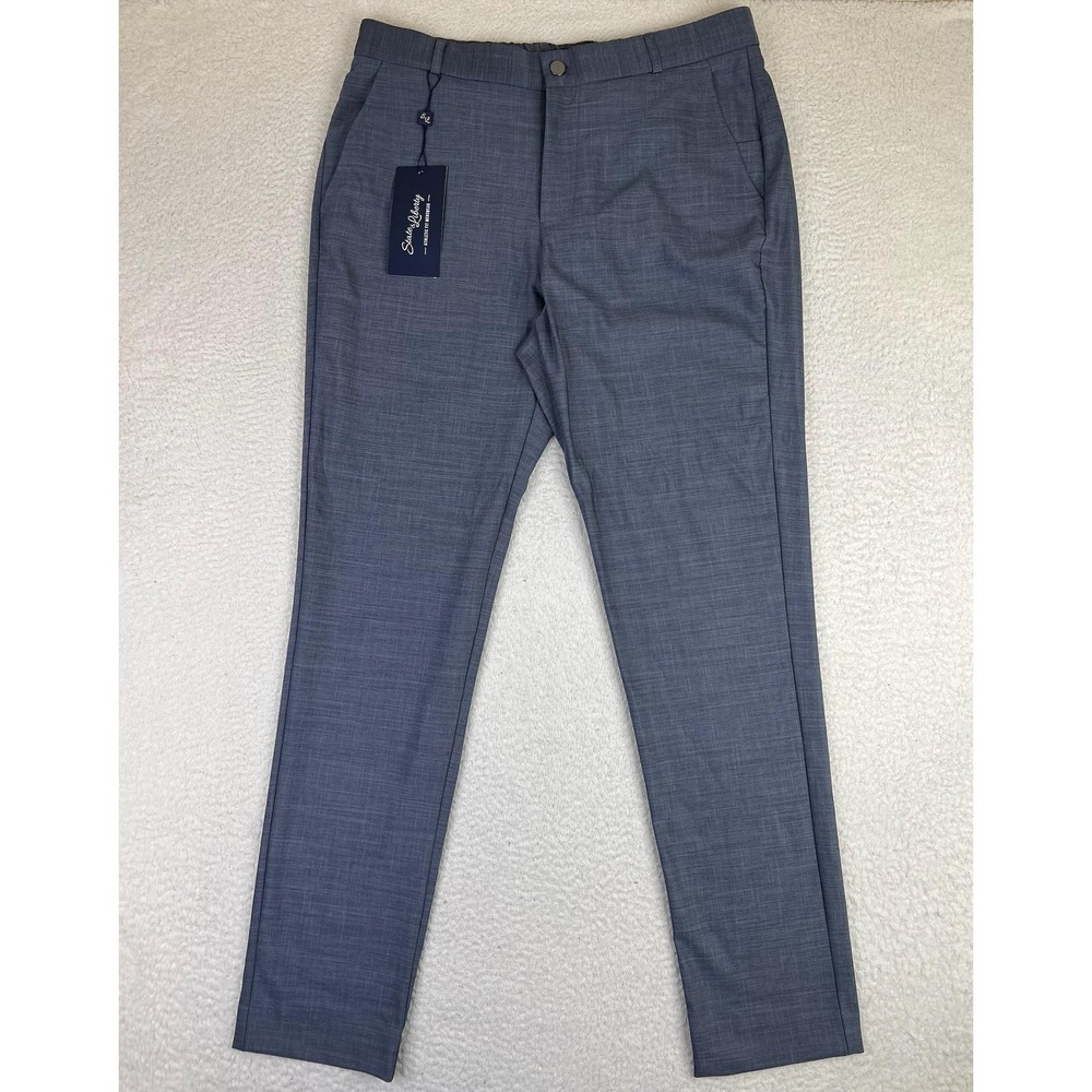 State & Liberty Pants Mens 36 Gray Athletic Fit Stretch Dress Suit Formal NEW